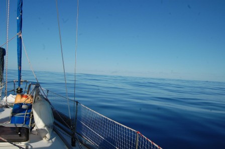 Traversée océan retour - calme plat !